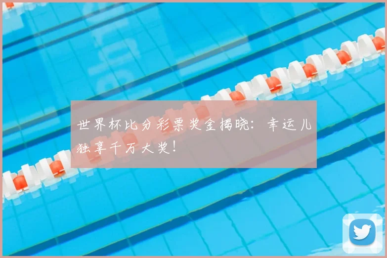 世界杯比分彩票奖金揭晓:幸运儿独享千万大奖!