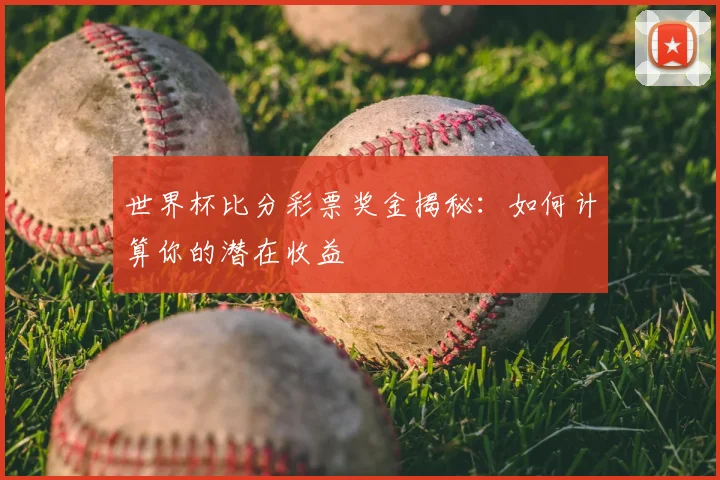 世界杯比分彩票奖金揭秘：如何计算你的潜在收益